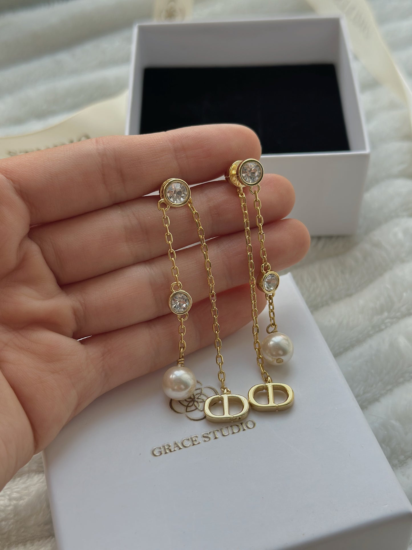 Diya crystal earrings
