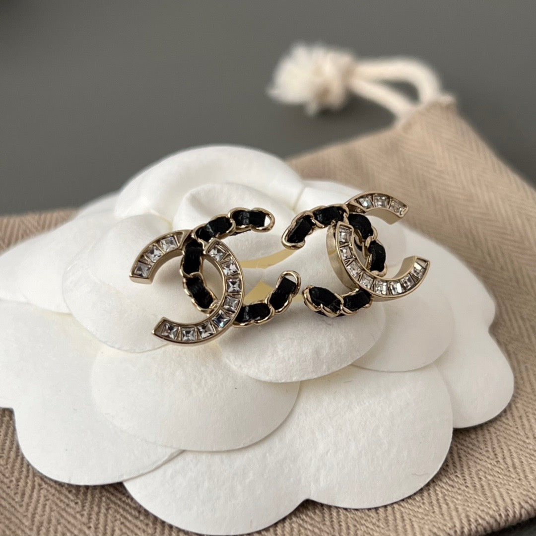 CC b&w earrings