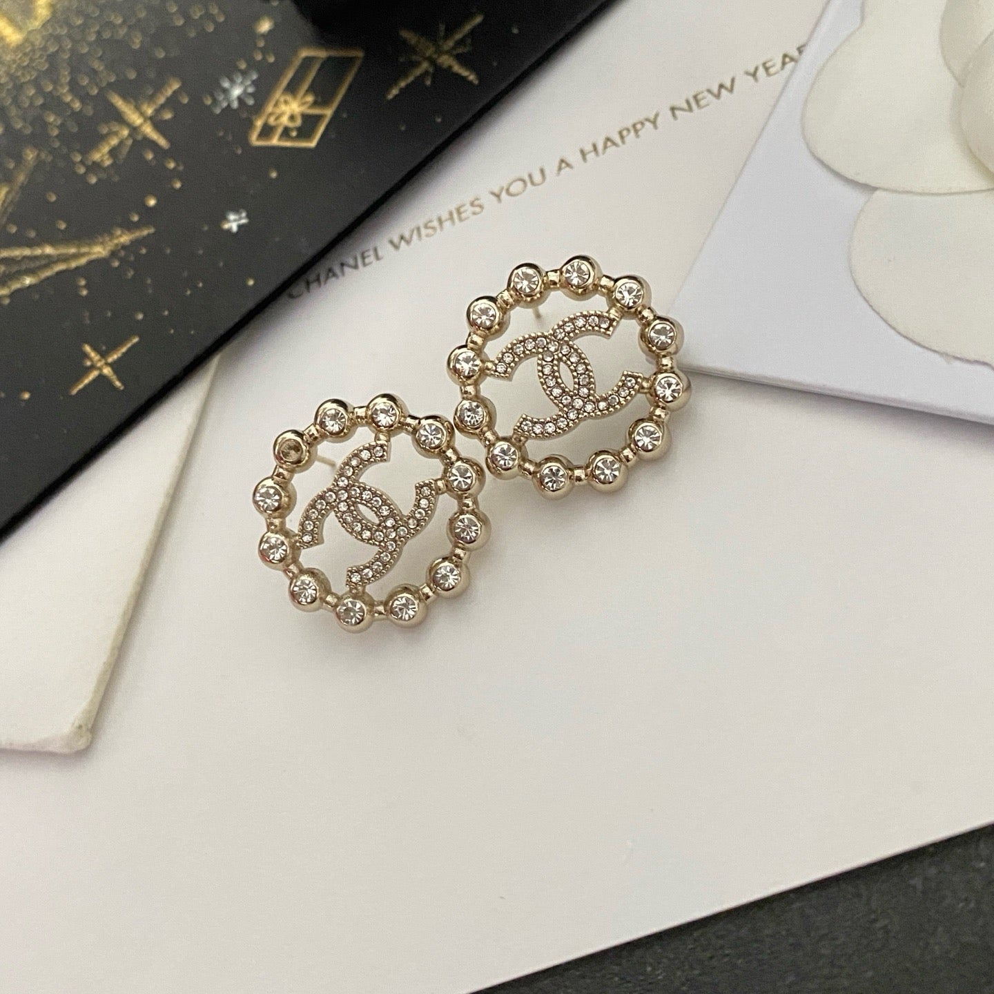 Coco crystal hoop earrings