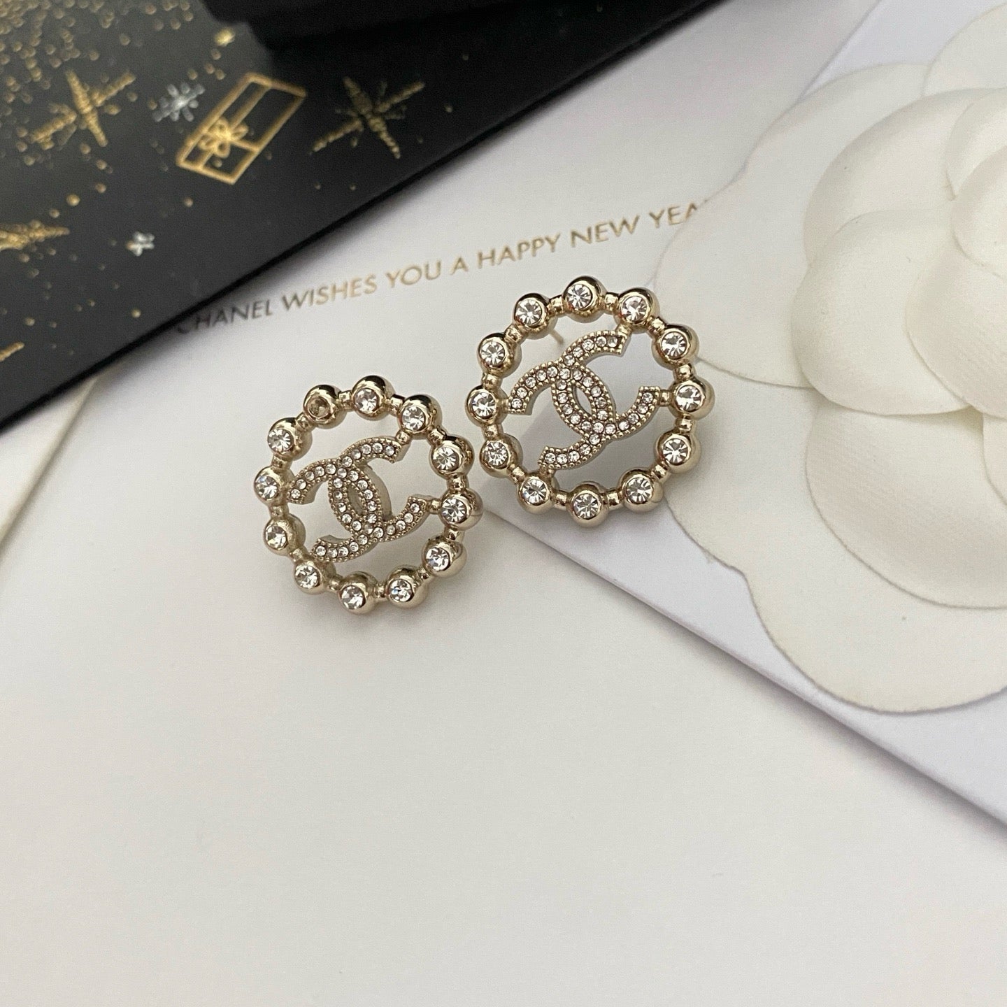 Coco crystal hoop earrings
