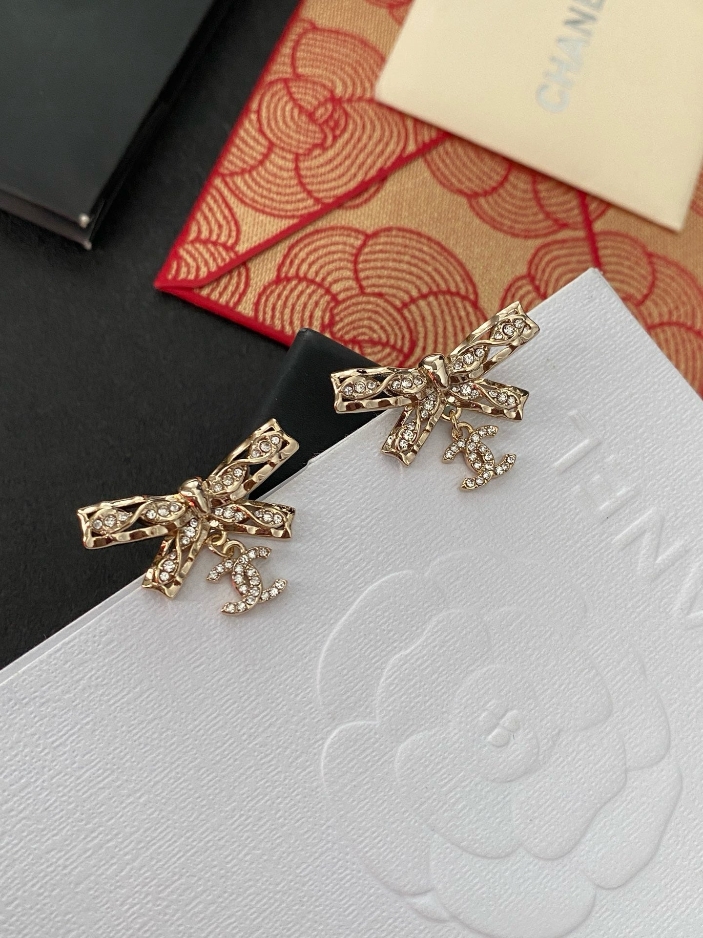 Sparkling Bow Earrings