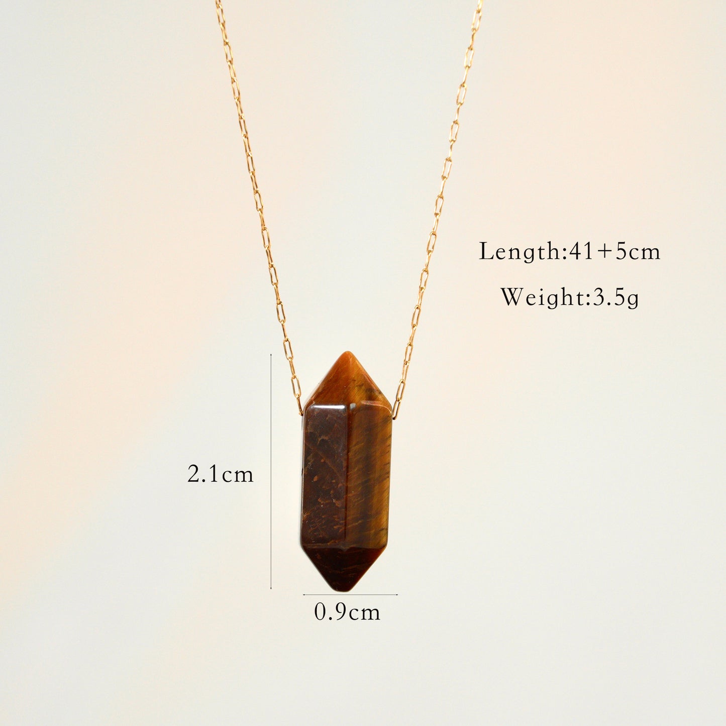 Stone Pendant Stainless Steel Necklace14k Gold