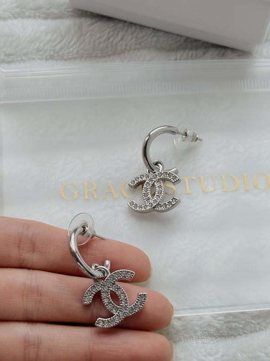 Krystal small hoop earrings