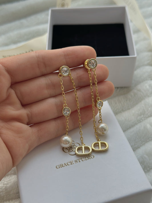 Diya crystal earrings