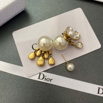 CD crystal Pearl earrings