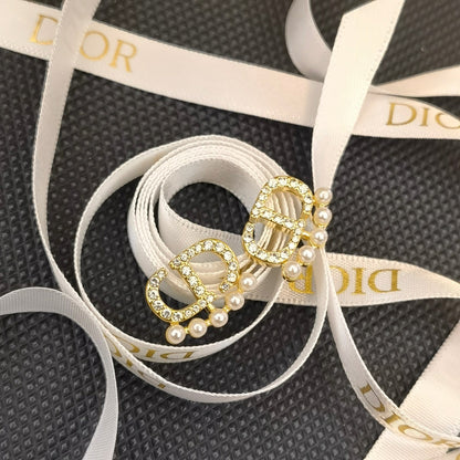 CD mini crystal earrings