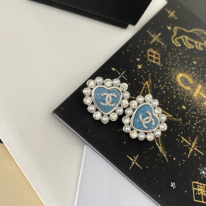 CC Dopamine Heart Crystal Earrings
