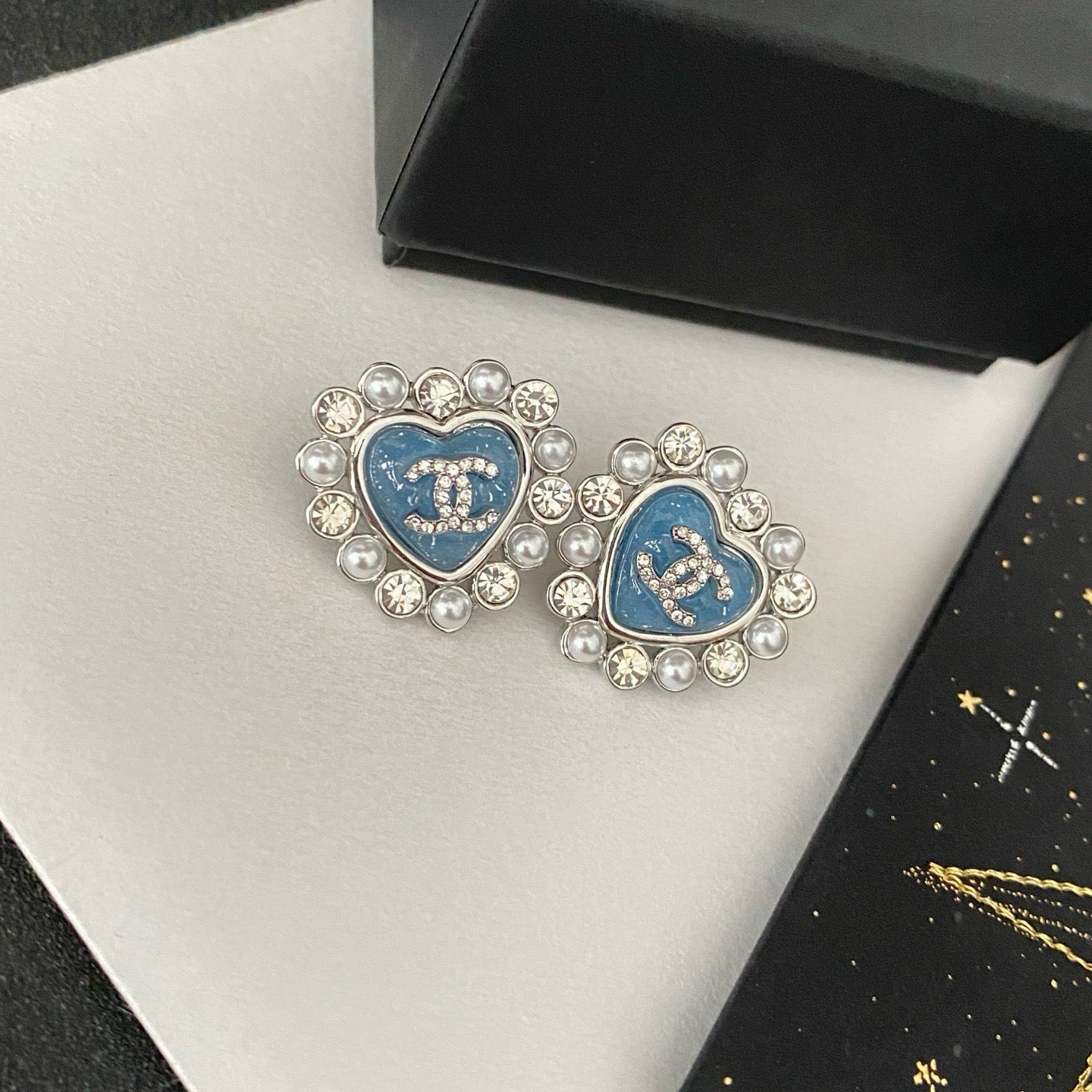 CC Dopamine Heart Crystal Earrings
