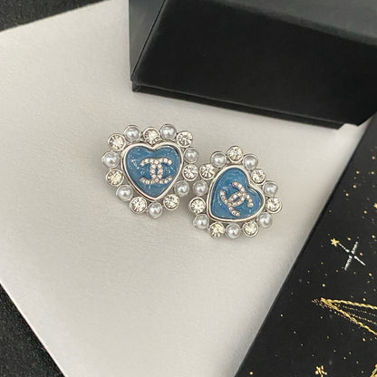 CC Dopamine Heart Crystal Earrings