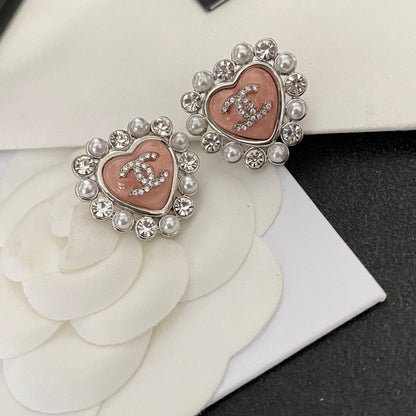 CC Dopamine Heart Crystal Earrings