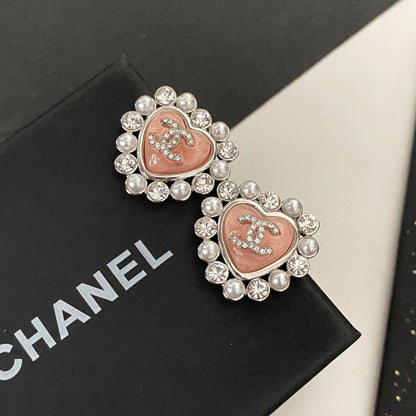 CC Dopamine Heart Crystal Earrings