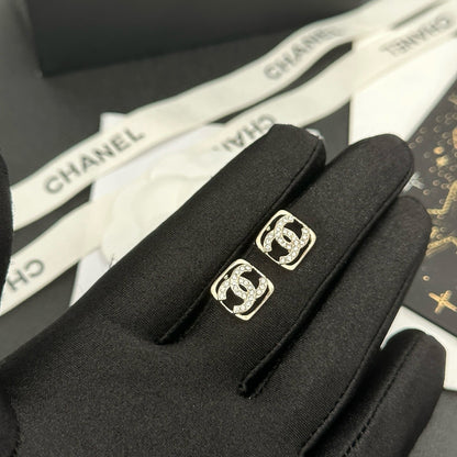 CC Square Stud Earrings