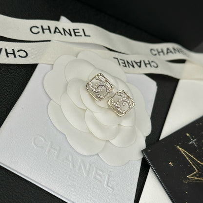 CC Square Stud Earrings