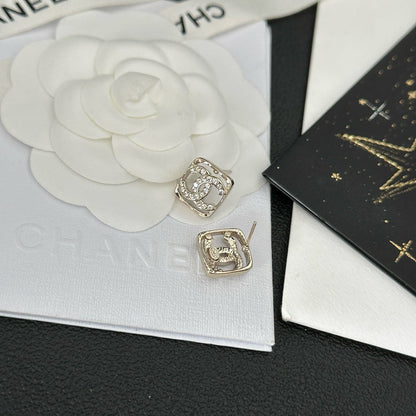 CC Square Stud Earrings