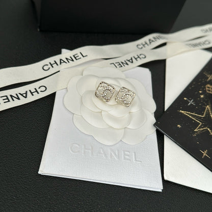 CC Square Stud Earrings