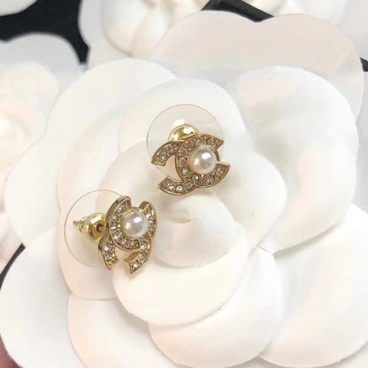 Cc peal zirconium earrings