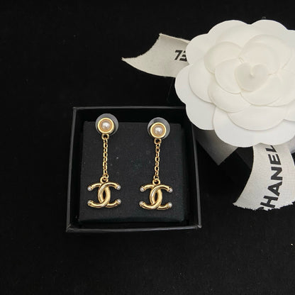 CC Drop Earrings