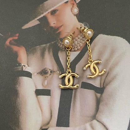 CC Drop Earrings