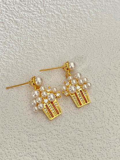 Mini Popcorn Stud Earrings