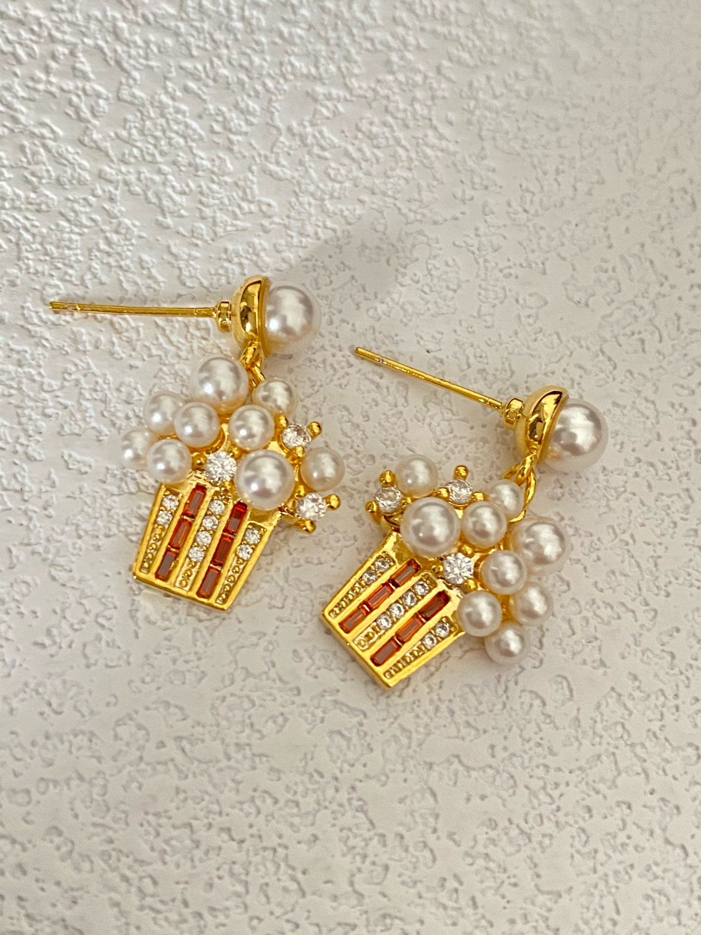 Mini Popcorn Stud Earrings