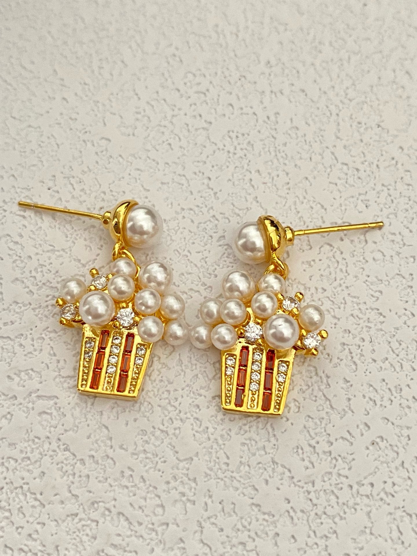 Mini Popcorn Stud Earrings