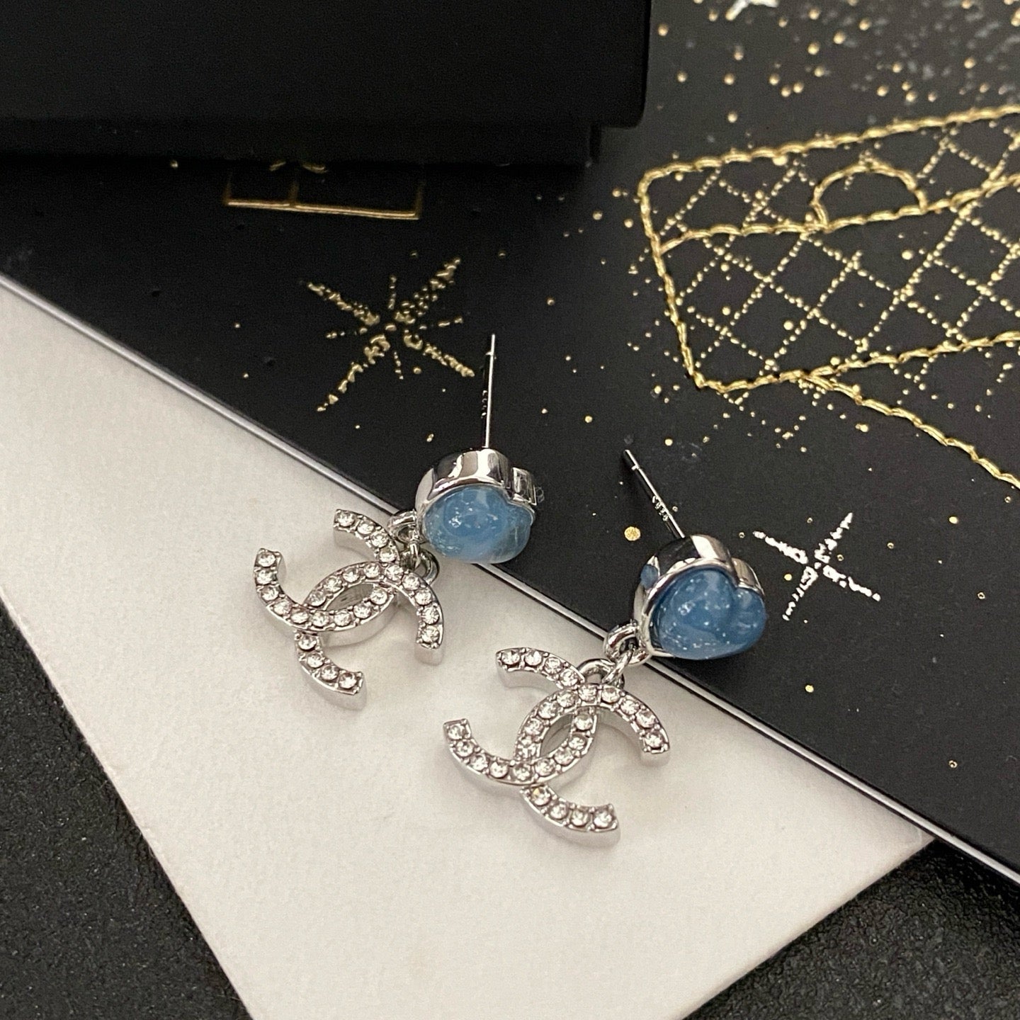 Coco Heart-Shaped Crystal Earrings