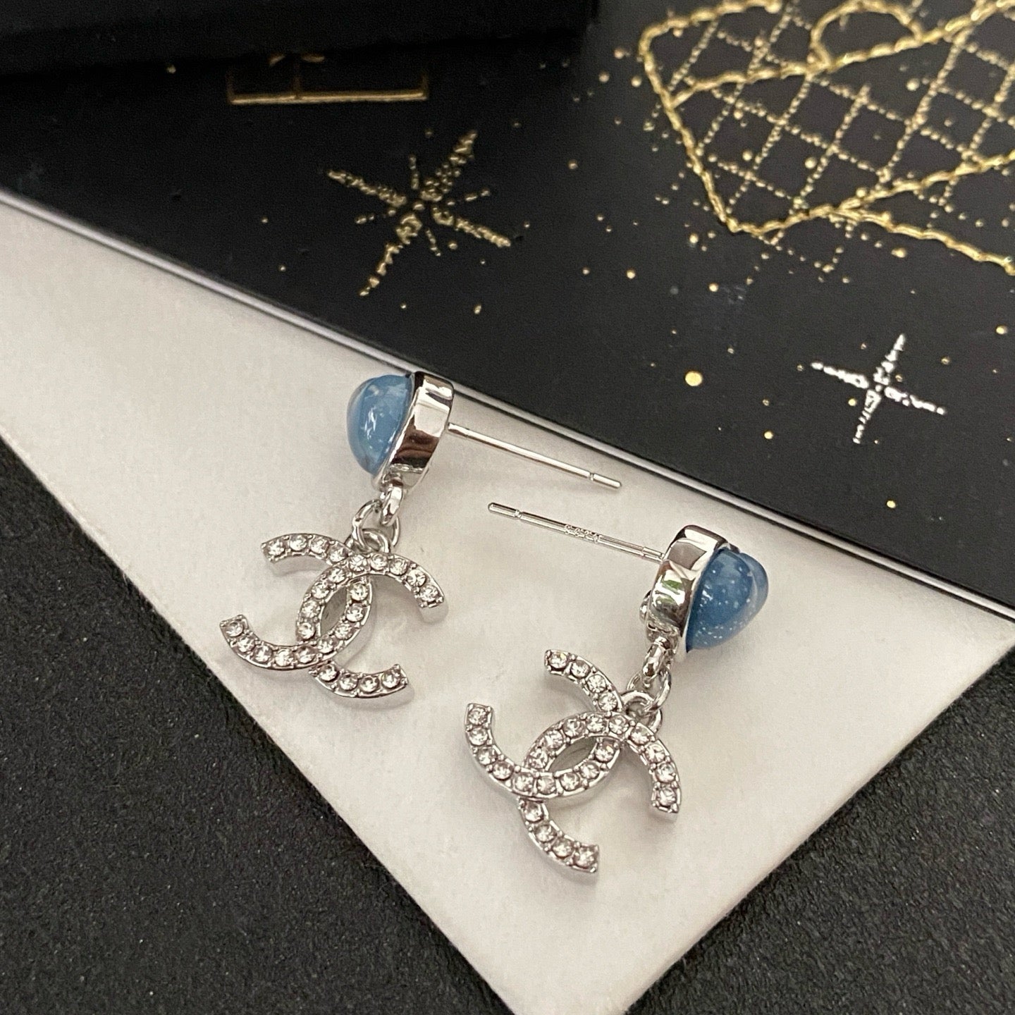 Coco Heart-Shaped Crystal Earrings