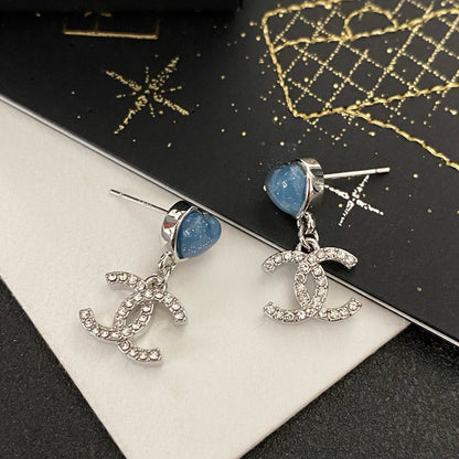 Coco Heart-Shaped Crystal Earrings