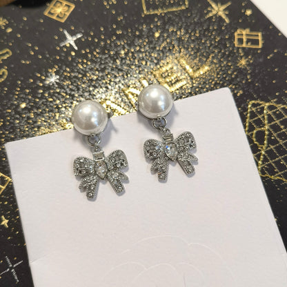 Pearl Bow Elegance Earrings