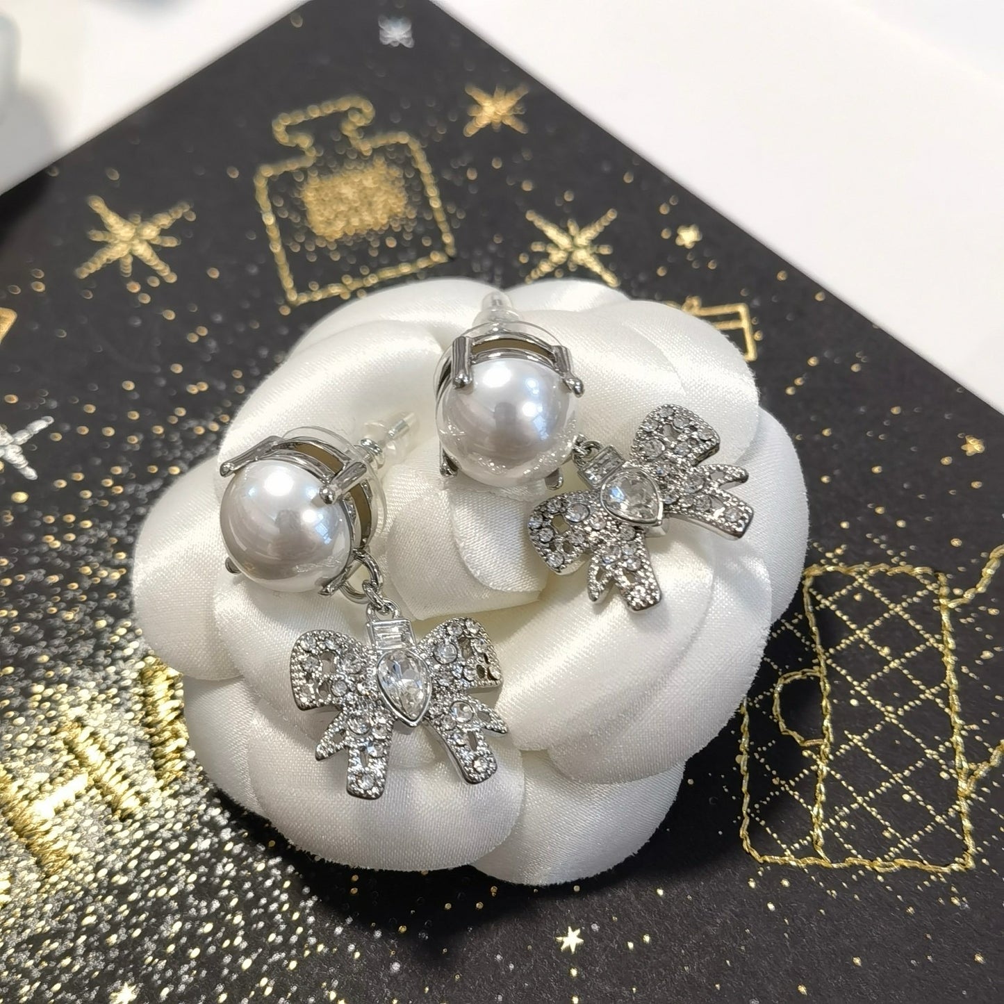 Pearl Bow Elegance Earrings