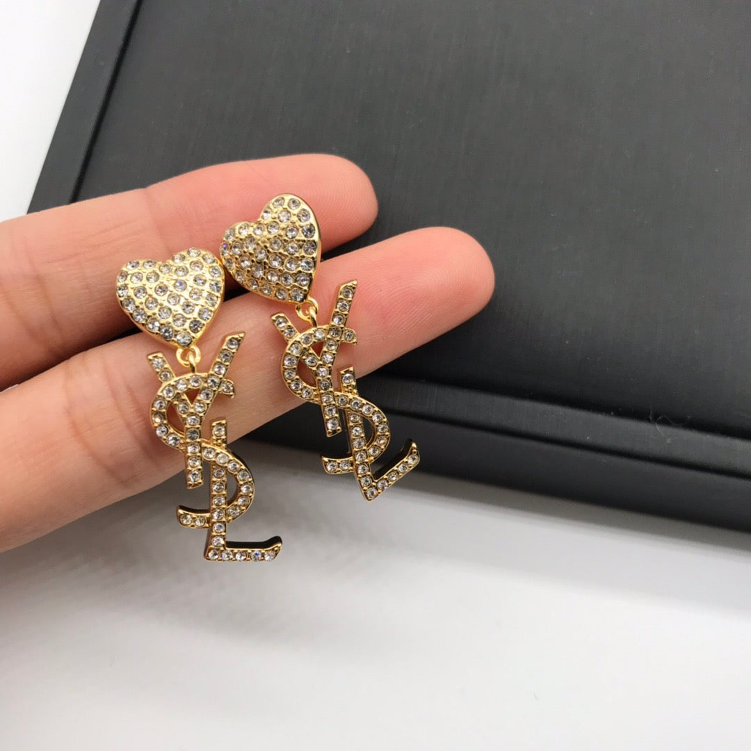 Ys Heart earrings