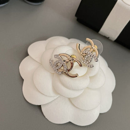 Double CC Logo Earrings