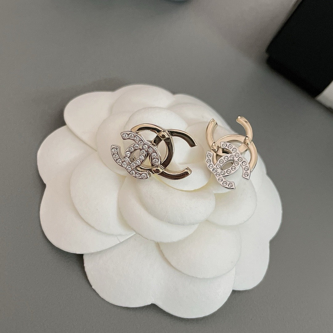 Double CC Logo Earrings