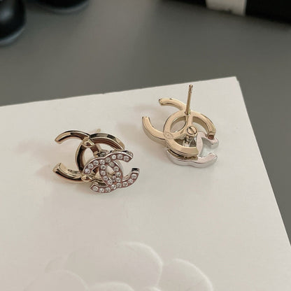 Double CC Logo Earrings