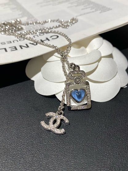 Coco Sapphire Perfume Bottle Necklace
