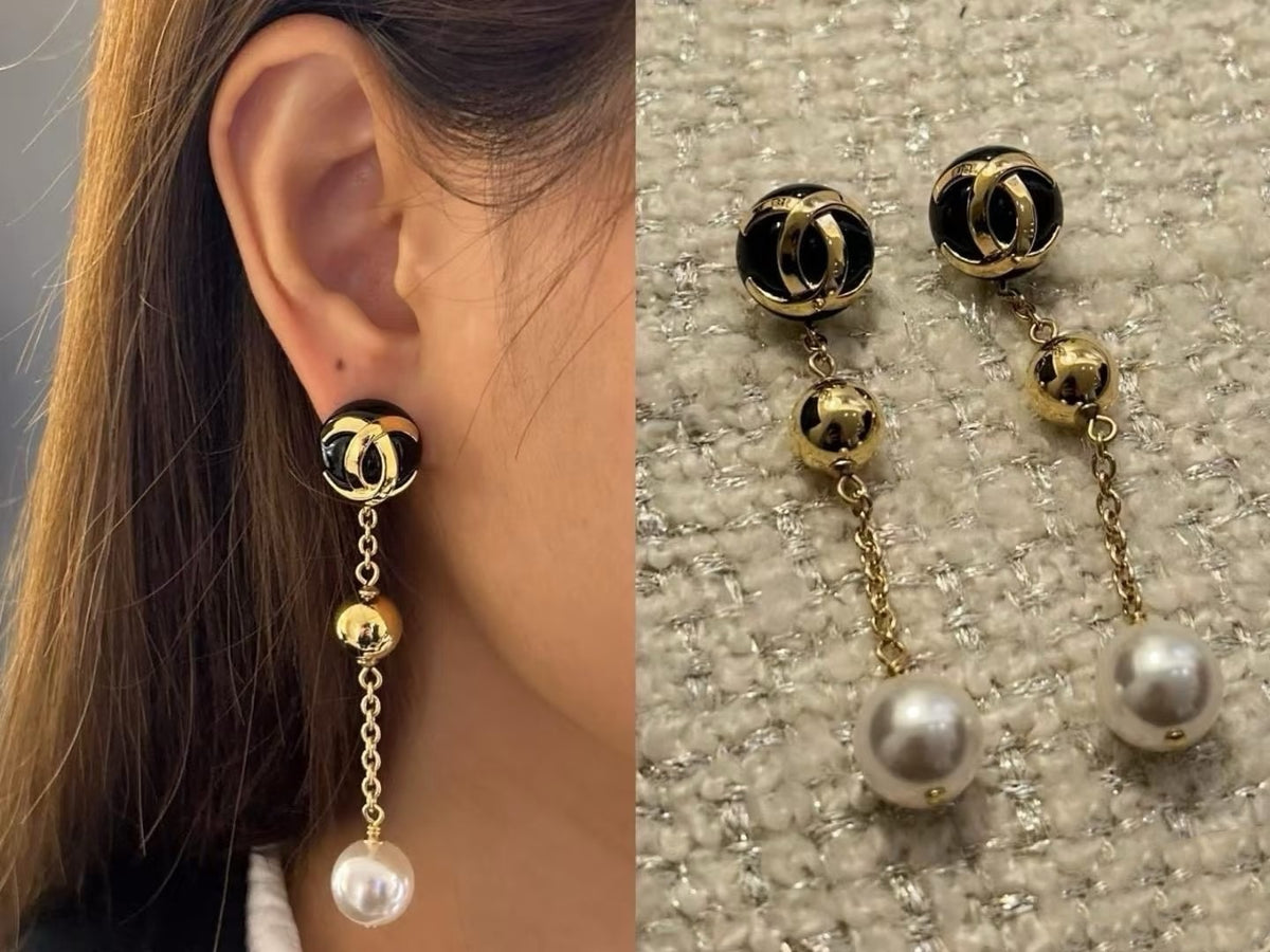 CC Drop Earrings