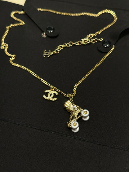 CC limited edition vintage skate necklace