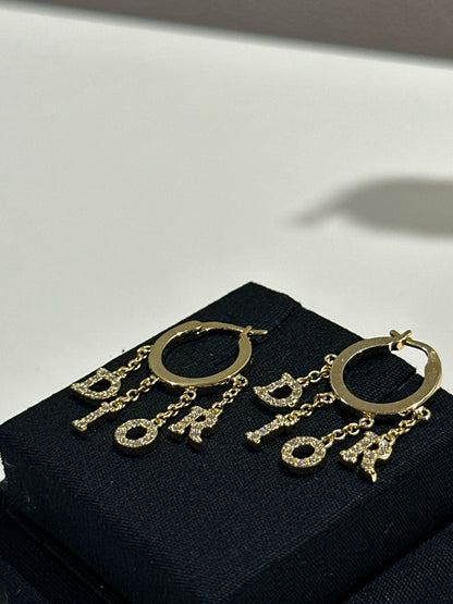 Dio logo hoop earrings