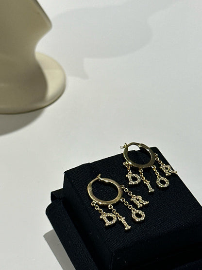 Dio logo hoop earrings
