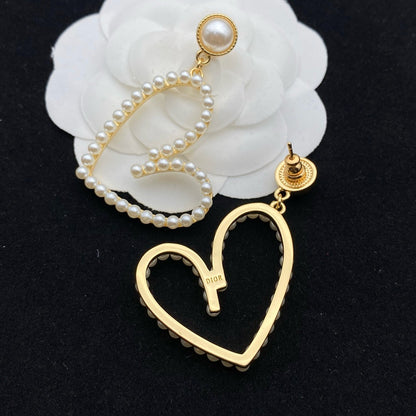 Diya heart earrings