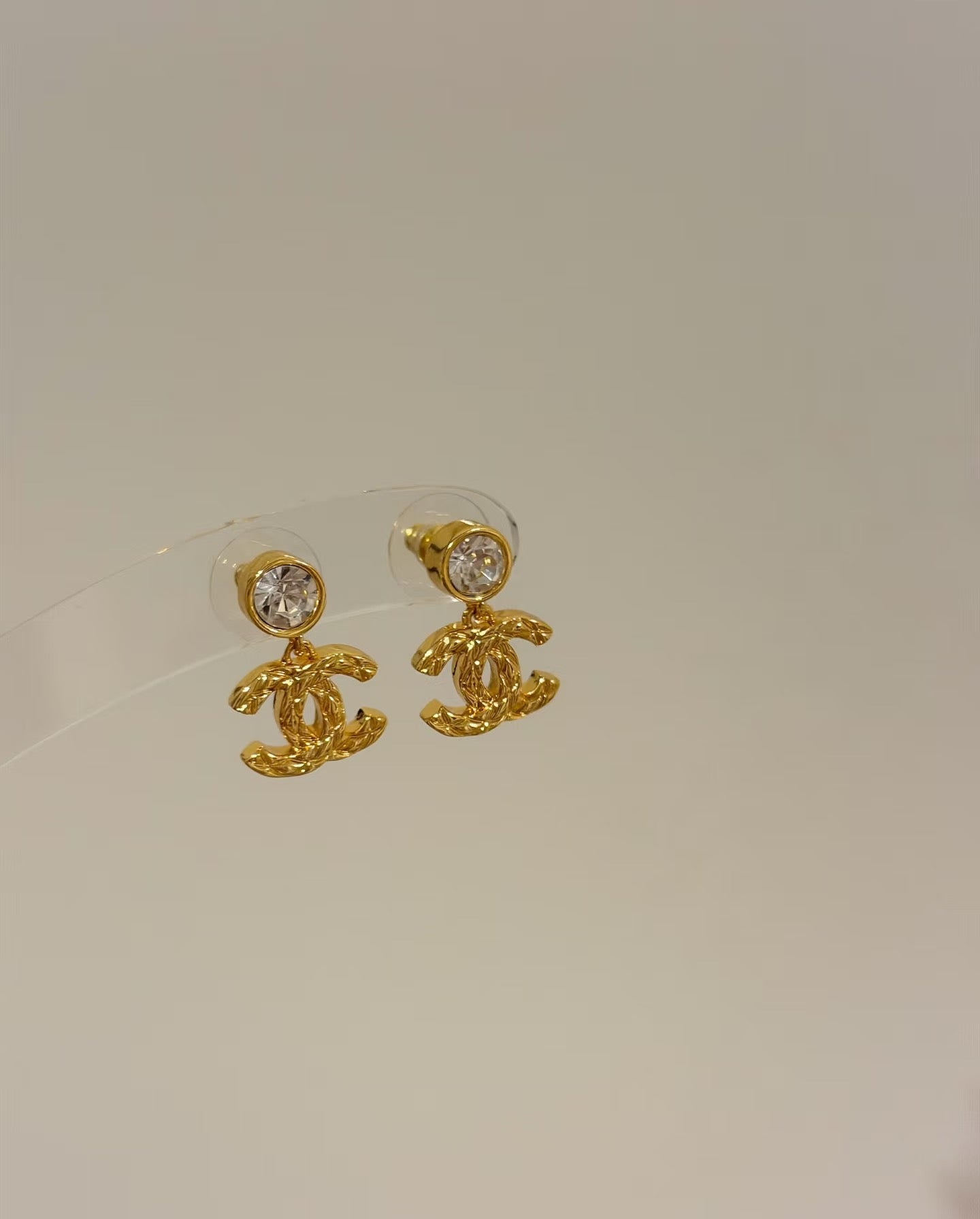 Retro Diamond CC Earrings