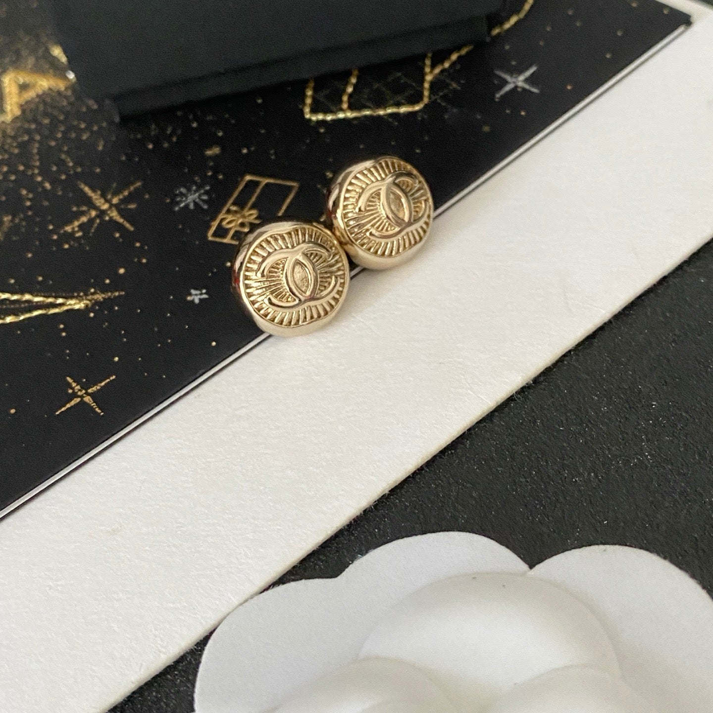 CC Royal Button Earrings