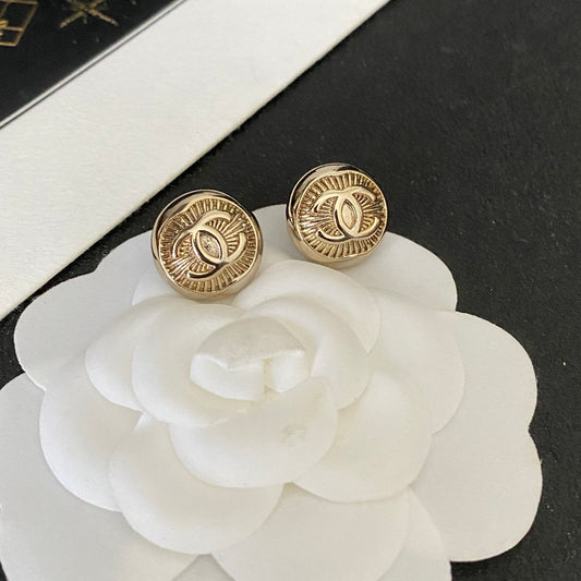 CC Royal Button Earrings