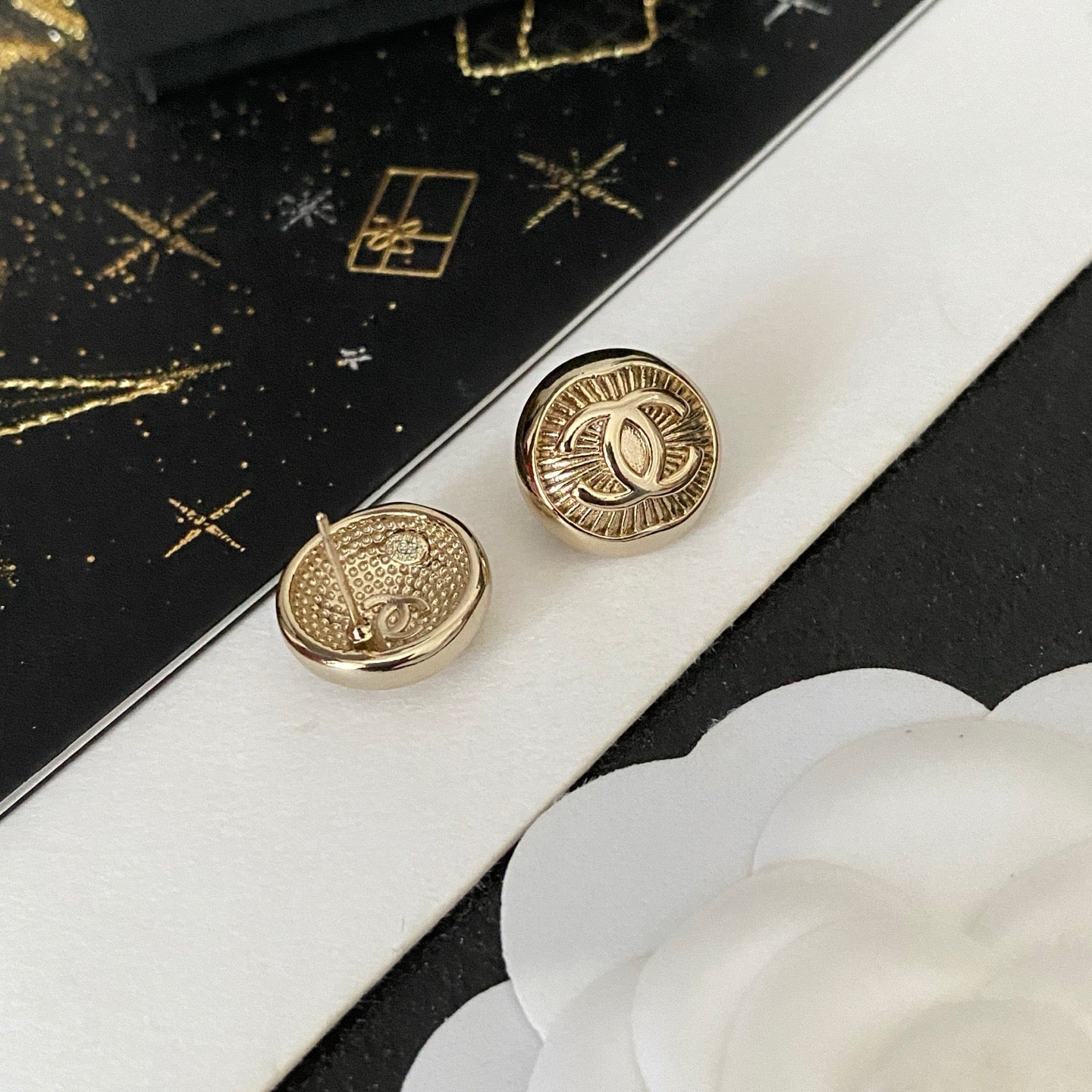 CC Royal Button Earrings
