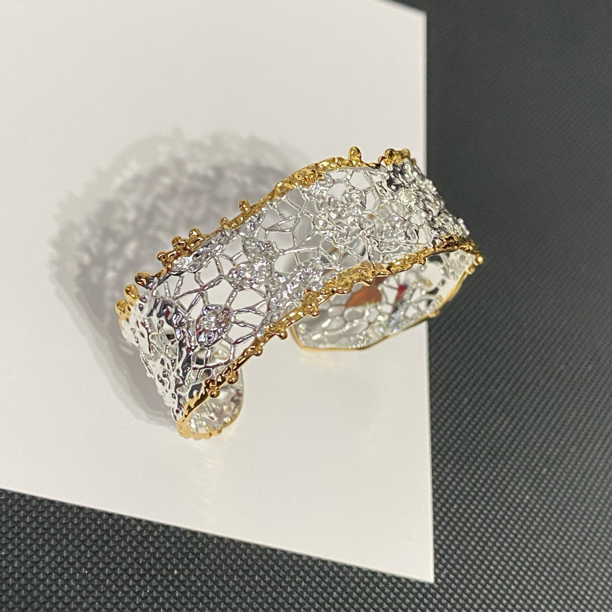 Sculpted Leaf Texture Cuff
