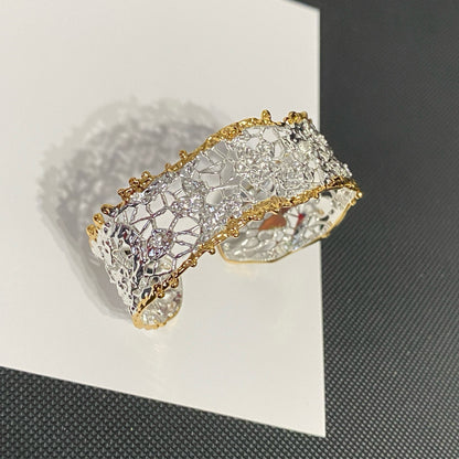 Sculpted Leaf Texture Cuff