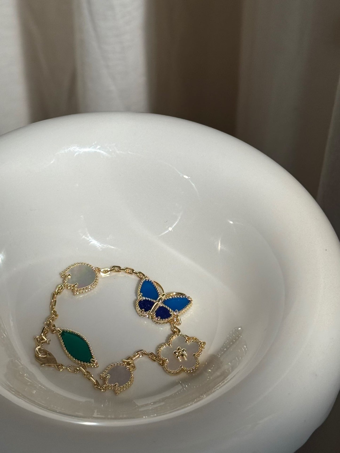 Clover butterfly bracelet