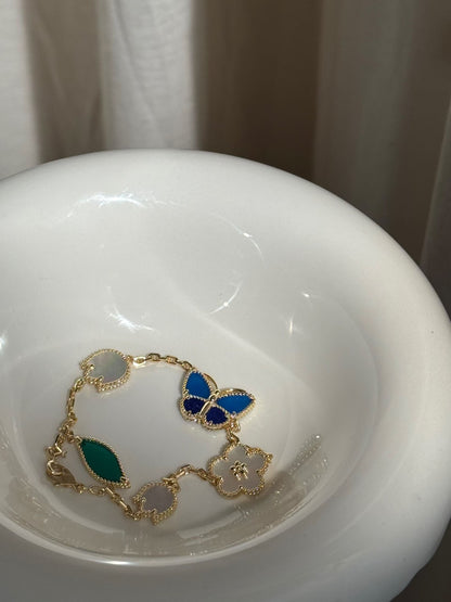 Clover butterfly bracelet