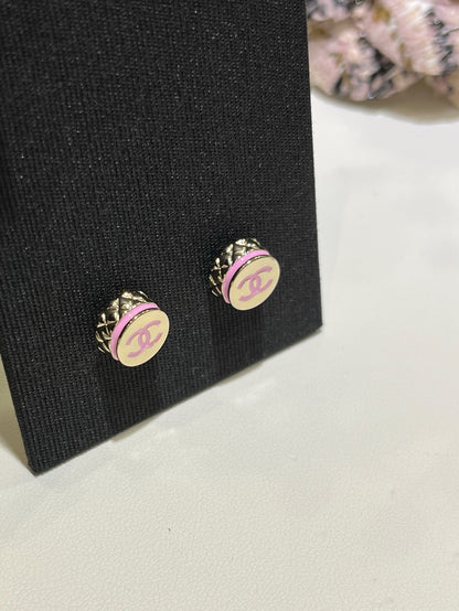 CC emblem earrings