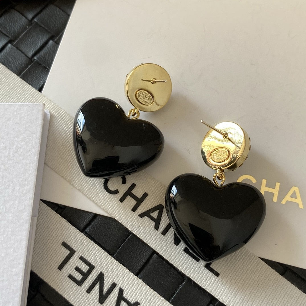 Coco crystal glow heart earrings